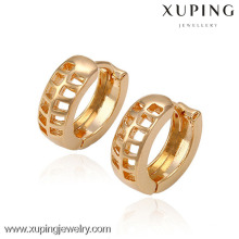 29697 Boucles d&#39;oreilles Plaqué Or 18K Xuping Fashion Élégant populaire boucles d&#39;oreilles Huggies avec verre